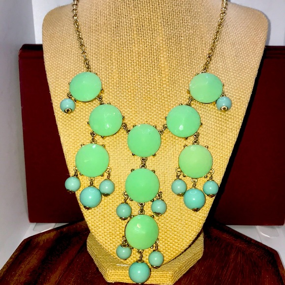 J. Crew Jewelry - Jcrew brand Green Circle chunky bead necklace
